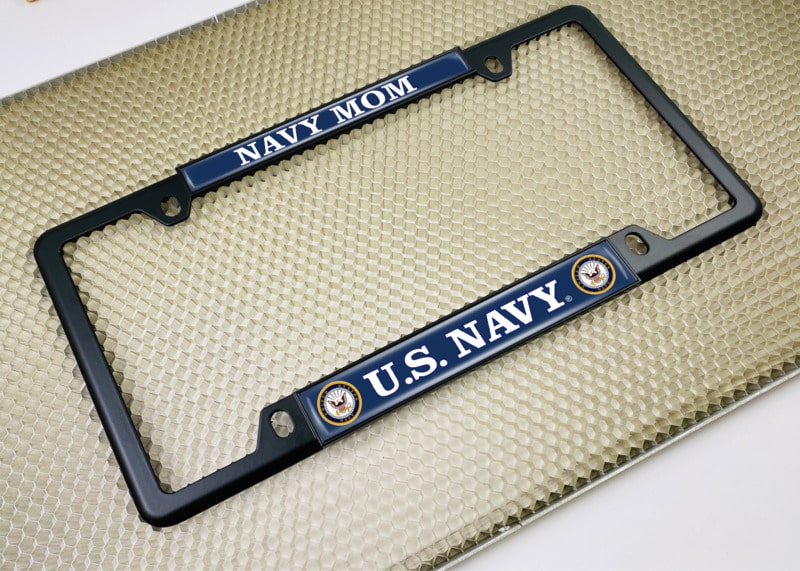U.S. Navy Mom - Car Metal License Plate Frame